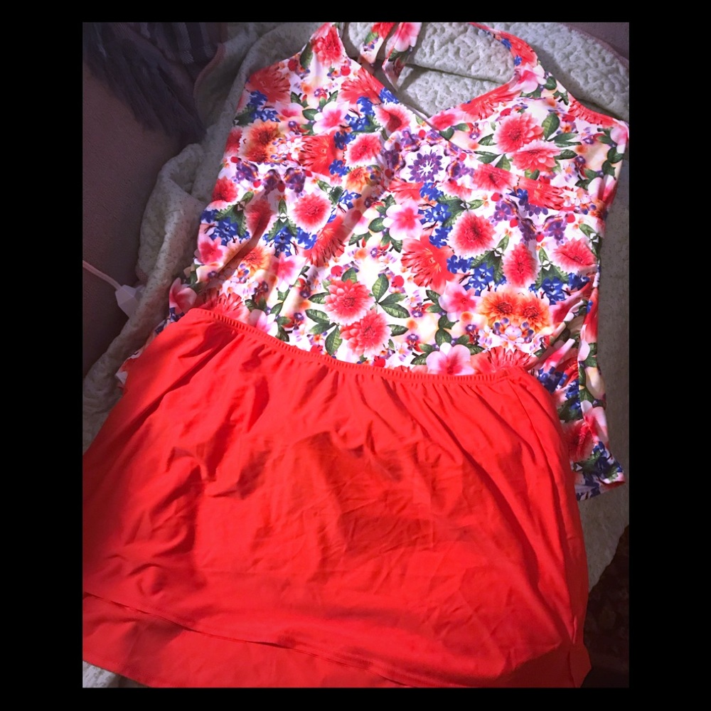 2 piece Tankini with swim skirt